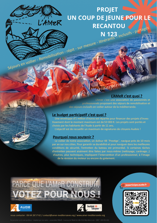 Lire la suite à propos de l’article Budget participatif de l’Aude – Air Marin expérience Rupture, lauréat du Budget participatif (Budget citoyen) de l’Aude 2025!